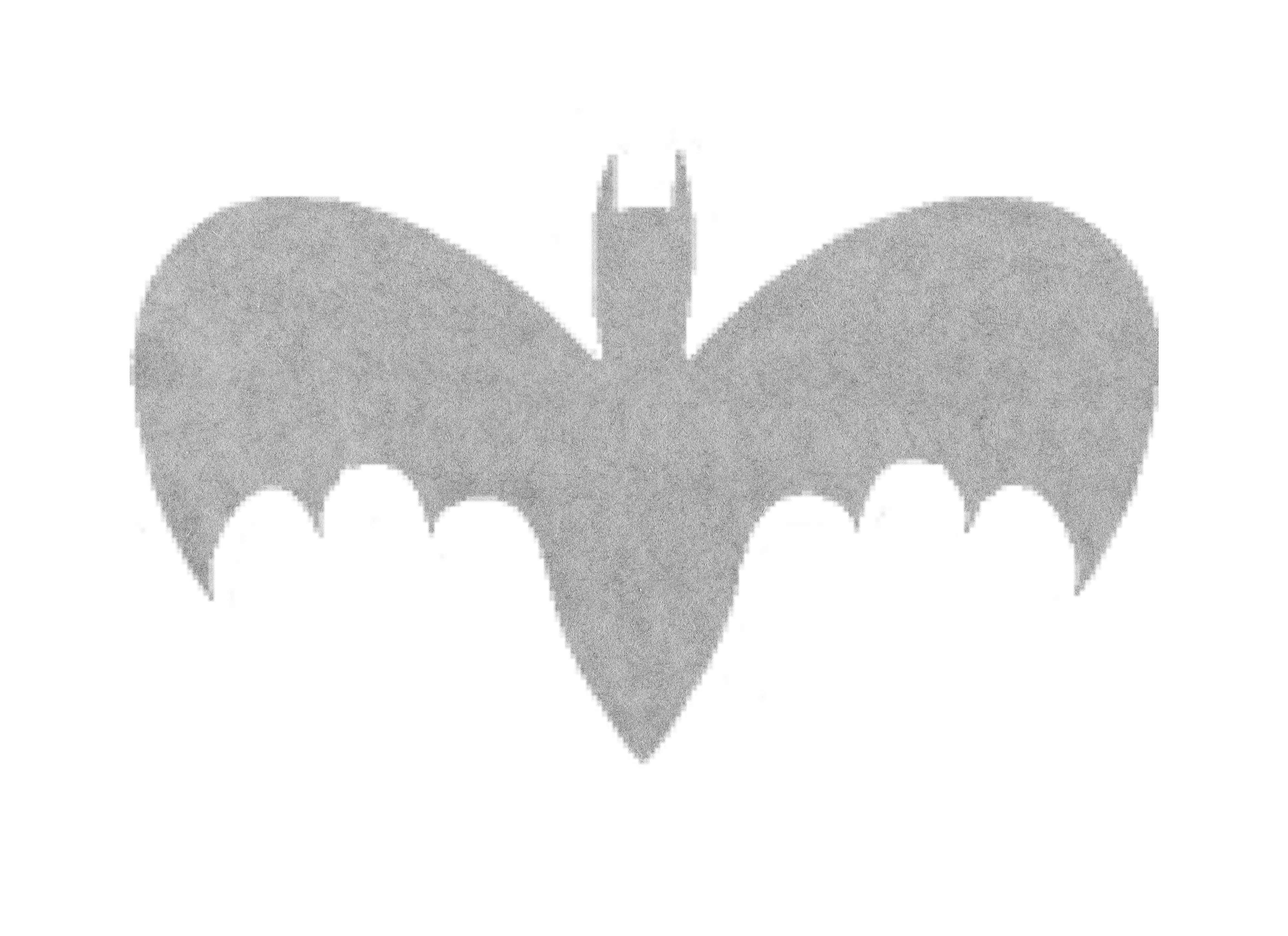 Picture of digitized construction paper cutout from Dracula 1931 title card .