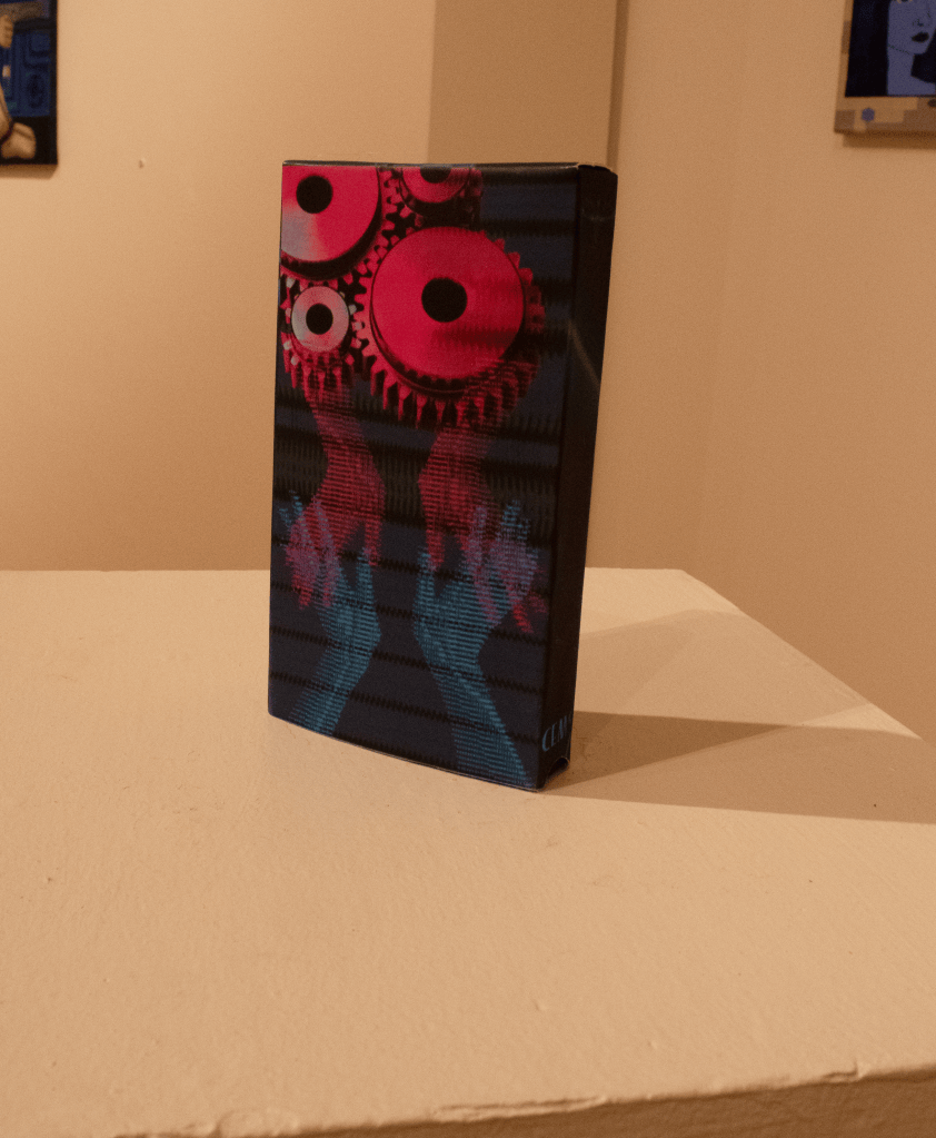 image of a printed digital collage in the form of a VHS